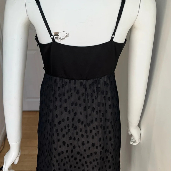 NWTEsprit  Women Black Silk Mini Cocktail Dress Size US 6 - Picture 6 of 12